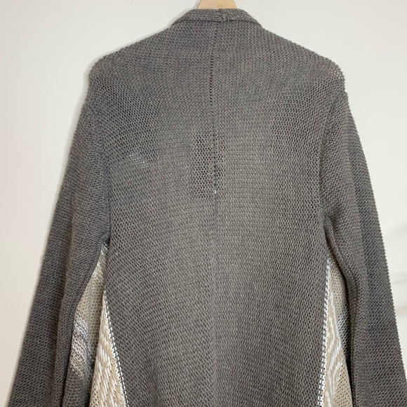 Lola || NWT Made in Italy Open Front Fringe Waterfall Knit Cardigan Sweater S - Picture 11 of 17